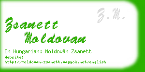 zsanett moldovan business card